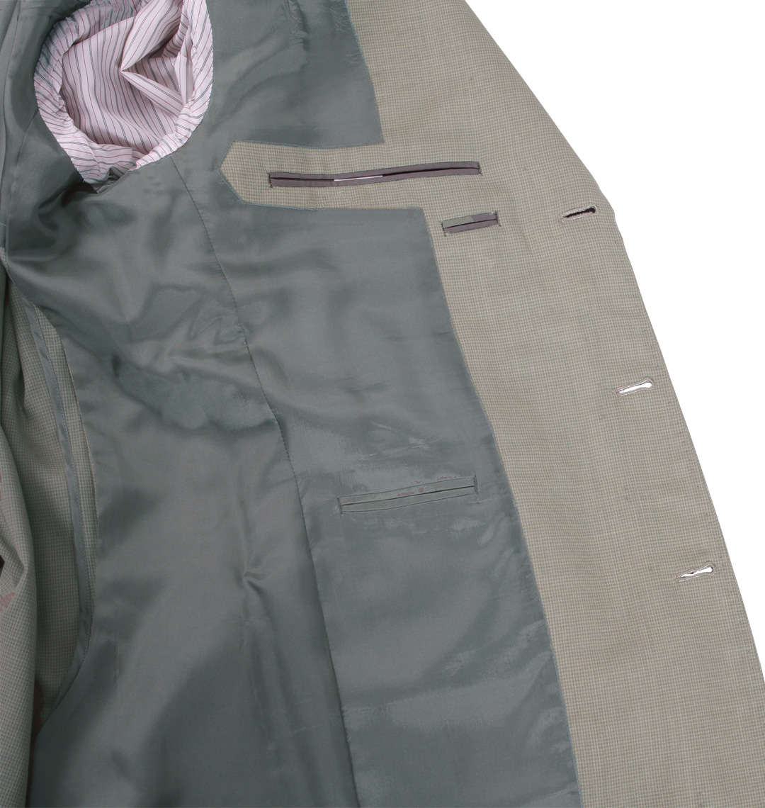 大きいサイズ メンズ  (ベルセライザー) シングル3ツ釦チェンジポケットスーツ 左内ポケット