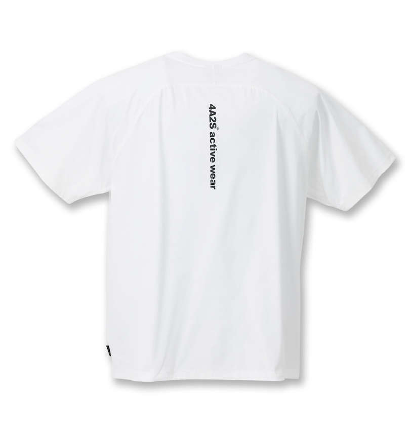 大きいサイズ メンズ 4A2S (フォーエーニエス) VERTICALロゴ半袖Tシャツ バックスタイル