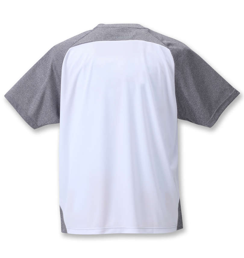 大きいサイズ メンズ LOTTO (ロット) DRYメッシュ杢半袖Tシャツ バックスタイル
