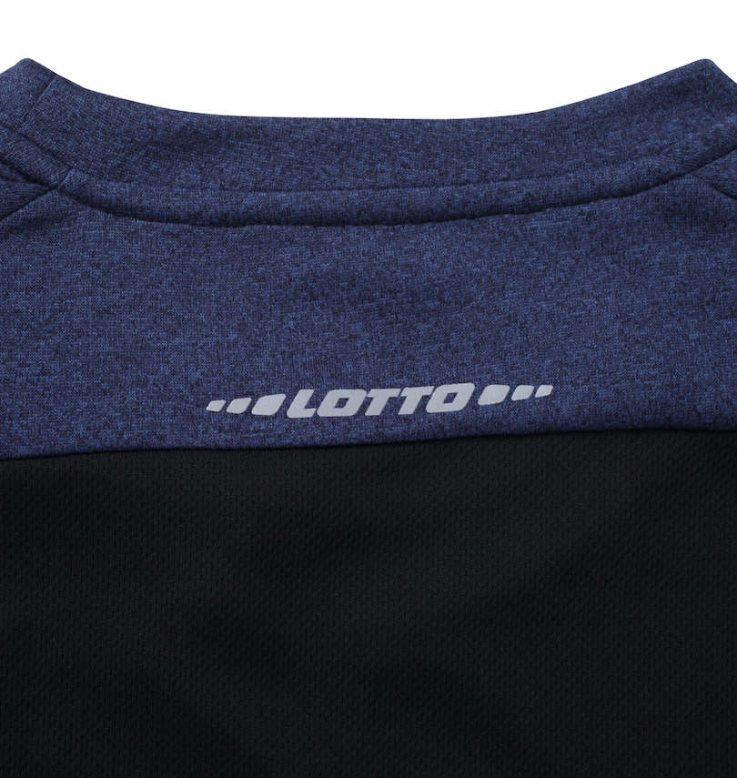 大きいサイズ メンズ LOTTO (ロット) DRYメッシュ杢半袖Tシャツ バックの再帰反射プリント