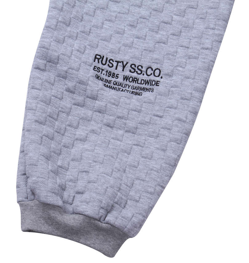 大きいサイズ メンズ RUSTY (ラスティ) 3D接結スウェットパンツ バック左足刺繍