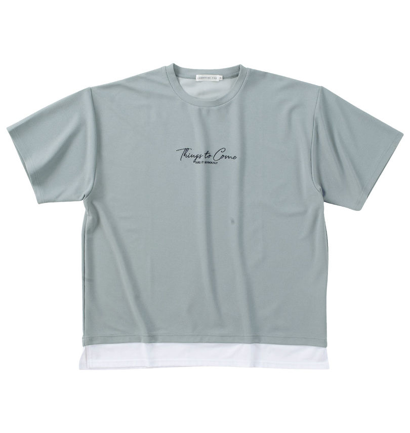 大きいサイズ メンズ launching pad (ランチングパッド) アムンゼンツイル裾フェイクレイヤード半袖Tシャツ 