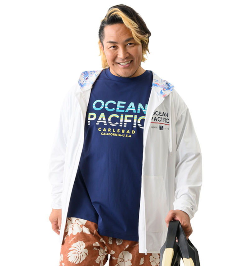 大きいサイズ メンズ OCEAN PACIFIC (オーシャンパシフィック) PEARTEX UV半袖Tシャツ コーディネイト例