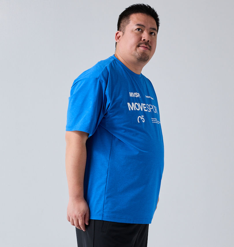 大きいサイズ メンズ MOVESPORT (ムーブスポーツ) SUNSCREEN TOUGHオーセンティックロゴ半袖Tシャツ 
