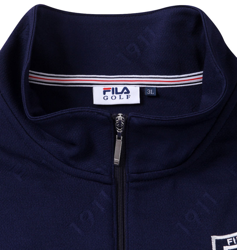 大きいサイズ メンズ FILA GOLF (フィラゴルフ) 半袖シャツ+インナーセット スタンドカラー