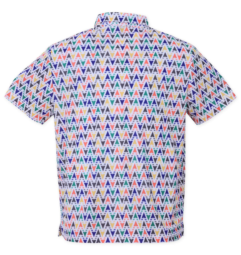 大きいサイズ メンズ adidas golf (アディダスゴルフ) マルチカラープリント半袖B.Dシャツ バックスタイル