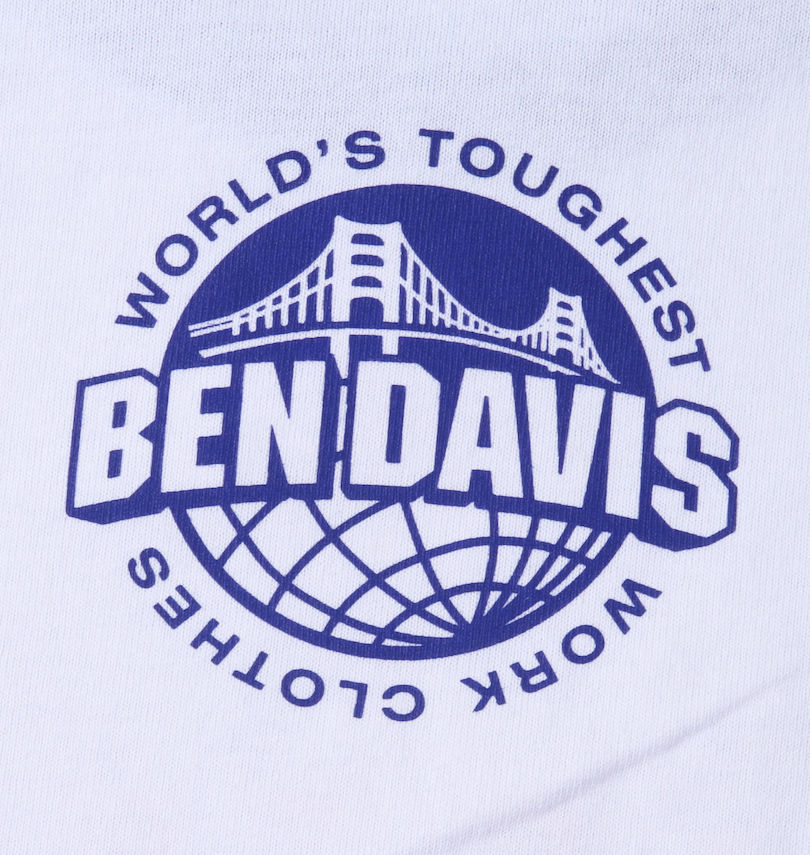大きいサイズ メンズ BEN DAVIS (ベン デイビス) カレッジラグラン半袖Tシャツ バックプリント