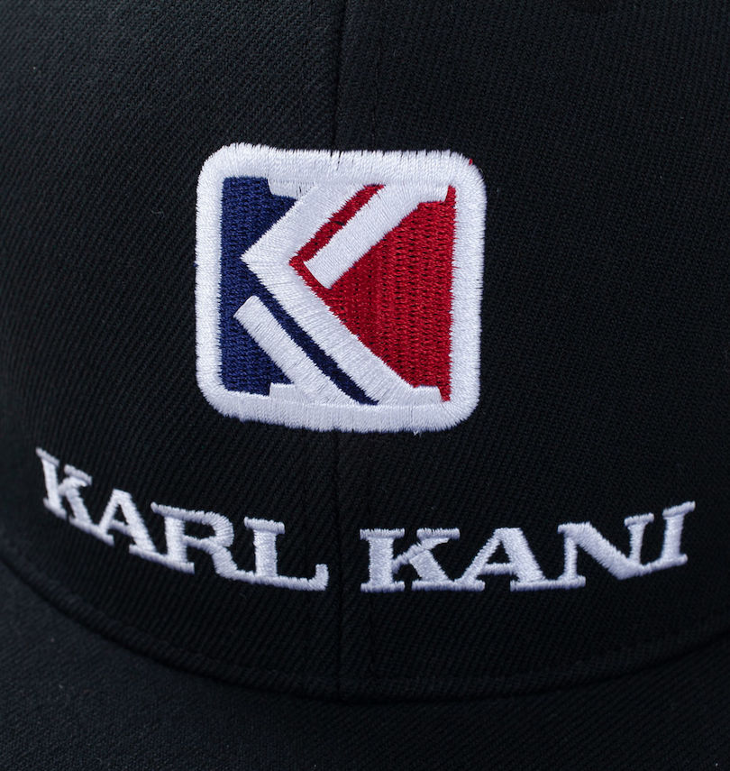 大きいサイズ メンズ KARL KANI (カール カナイ) ロゴ刺繍スナップバックキャップ フロント刺繍