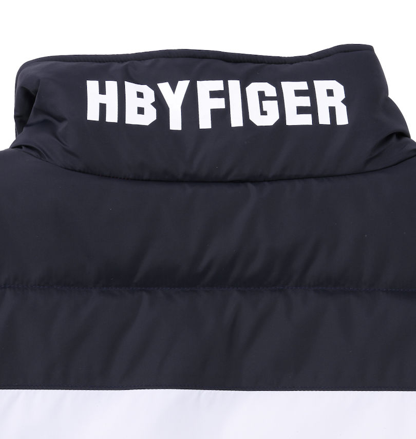 大きいサイズ メンズ H by FIGER (エイチバイフィガー) 切替中綿ジャケット バックプリント