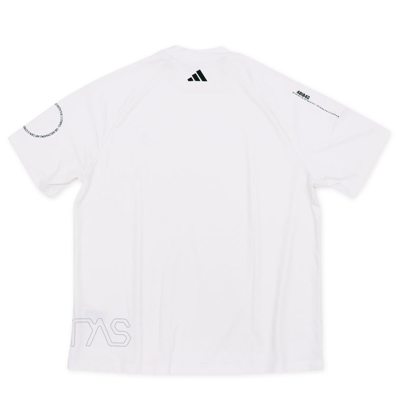 大きいサイズ メンズ adidas golf (アディダスゴルフ) BOSジャガードグラフィック半袖モックネックシャツ バックスタイル