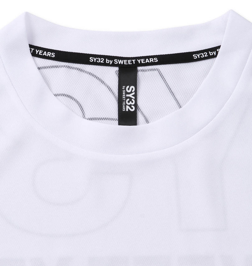 大きいサイズ メンズ SY32 by SWEET YEARS (エスワイサーティトゥバイスィートイヤーズ) エクスチェンジエンボスカモ半袖Tシャツ 襟の消臭テープ