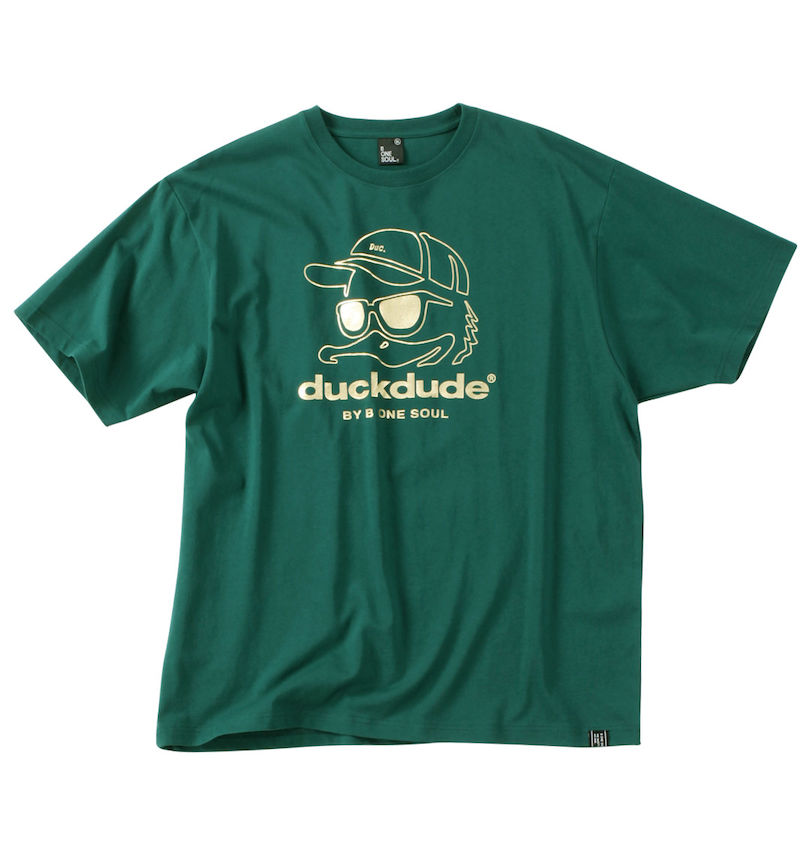 大きいサイズ メンズ b-one-soul (ビーワンソウル) DUCK DUDEメタリックフェイス半袖Tシャツ 