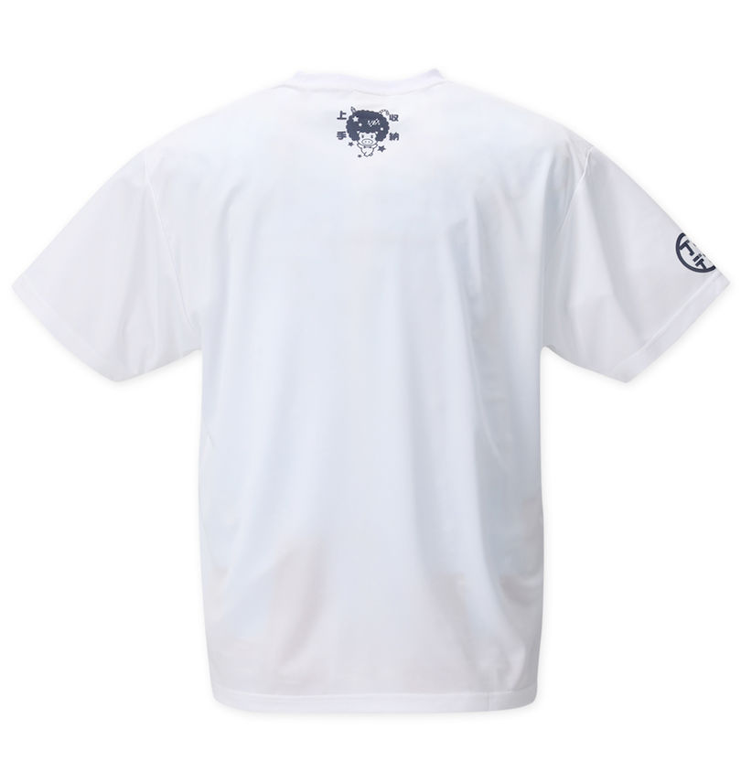 大きいサイズ メンズ 豊天 (ブーデン) アフロ美豚DRYハニカムメッシュ半袖Tシャツ バックスタイル