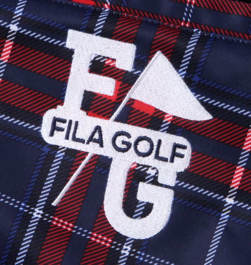 大きいサイズ メンズ FILA GOLF (フィラゴルフ) チェック柄ボンディングテーパードパンツ バックポケット刺繍
