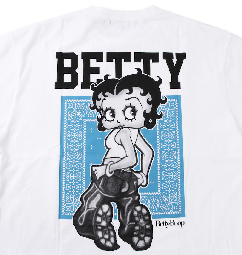 大きいサイズ メンズ BETTY BOOP (ベティ ブープ) 天竺プリント半袖Tシャツ バックプリント