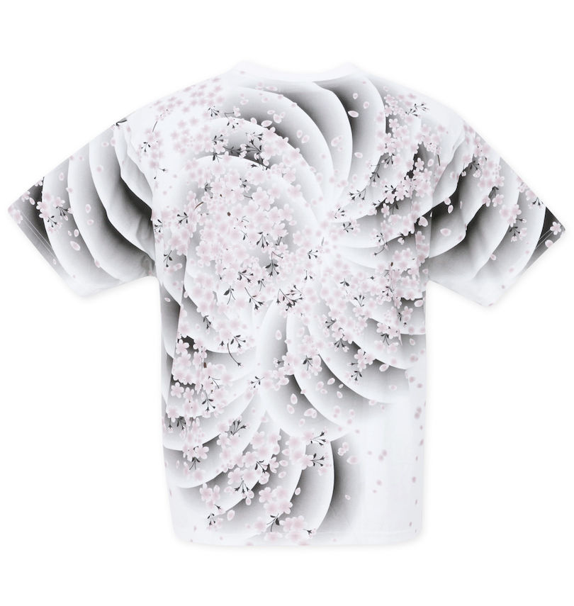 大きいサイズ メンズ 絡繰魂 (カラクリタマシイ) 風神雷神和彫半袖Tシャツ バックスタイル