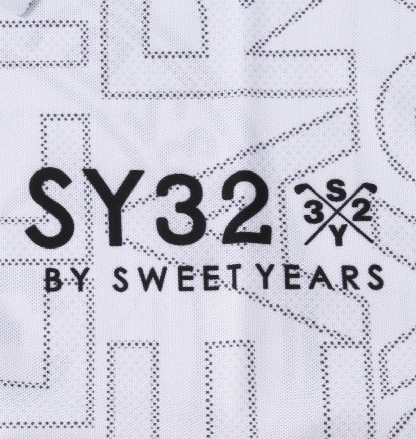 大きいサイズ メンズ SY32 by SWEET YEARS (エスワイサーティトゥバイスィートイヤーズゴルフ) SYGマリンロゴ半袖ポロシャツ 胸プリント