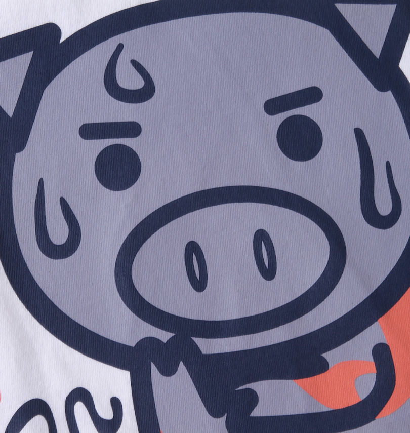 大きいサイズ メンズ 豊天 (ブーデン) 肉汁ジュワ美豚半袖Tシャツ プリント拡大