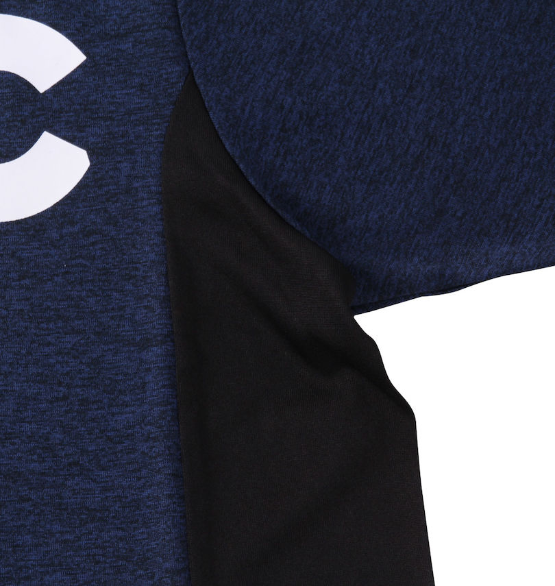 大きいサイズ メンズ VOLCANIC (ヴォルケニック) カチオン天竺切替半袖Tシャツ+ハーフパンツ Tシャツサイド生地切替