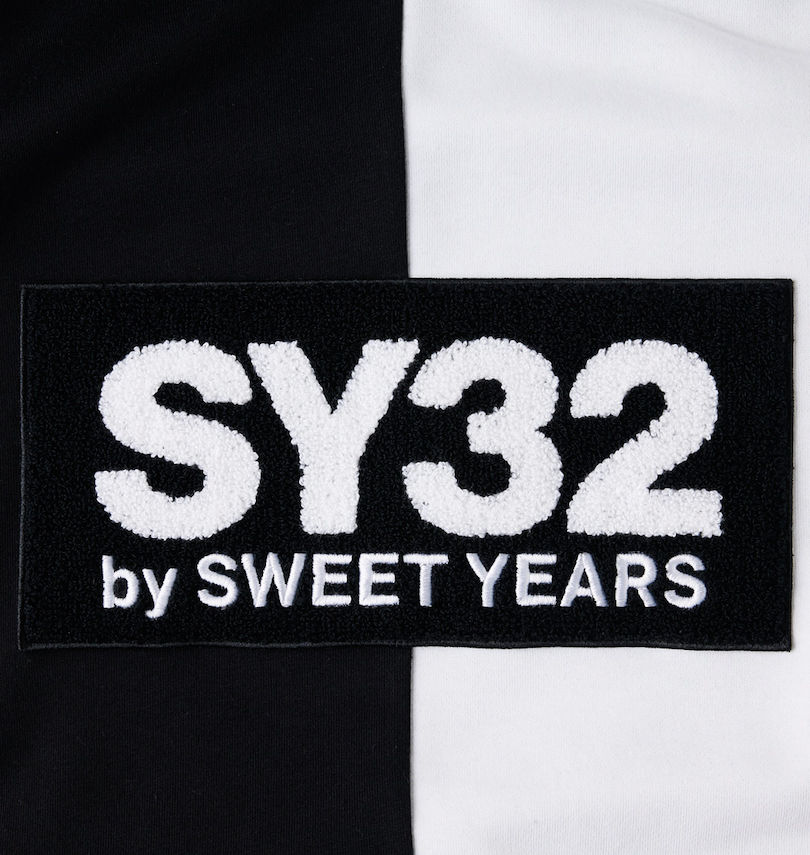 大きいサイズ メンズ SY32 by SWEET YEARS (エスワイサーティトゥバイスィートイヤーズ) サガラワッペンボックスロゴプルパーカー サガラワッペン
