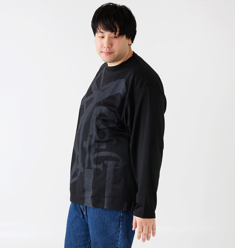 大きいサイズ メンズ Re:luxi (リラクシー) ビッグロゴ長袖Tシャツ 