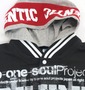 b-one-soul スタジャン+Tシャツ(半袖) ブラック×ホワイト: