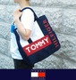 TOMMY HILFIGER トートバッグ ネイビー×ホワイト: