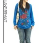 LANE BRYANT VネックTシャツ ブルー: コーデイメージ