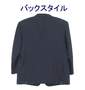 MANCHES セミノッチ３ツ釦スーツ ブラック×ブルー: