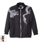 絡繰魂 和柄ジャージ ブラック