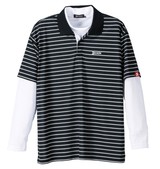 SRIXON ポロ半袖+ハイネック ブラック×ホワイト