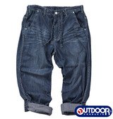 OUTDOOR イージーロールアップデニムパンツ