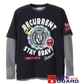 LIFE GUARD Tシャツ(半袖)+ボーダーT(長袖) ブラック