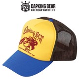 CAPKING BEAR メッシュキャップ イエロー×ブラウン