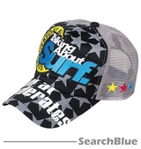 スター柄メッシュキャップ ブラック×グレー
