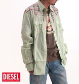 DIESEL 長袖シャツ グリーン