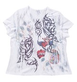 AMANDA VネックTシャツ ホワイト