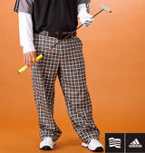 adidas golf ブロックチェックパンツ