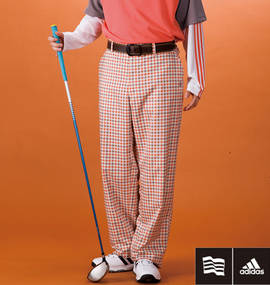 adidas golf ブロックチェックパンツ