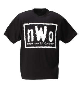 大きいサイズ メンズ W.W.E (ダブルダブルイー) nWoロゴ半袖Tシャツ
