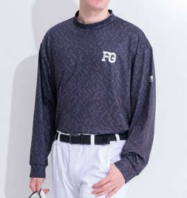 大きいサイズ メンズ FILA GOLF (フィラゴルフ) タイポプリントモックネック長袖シャツ