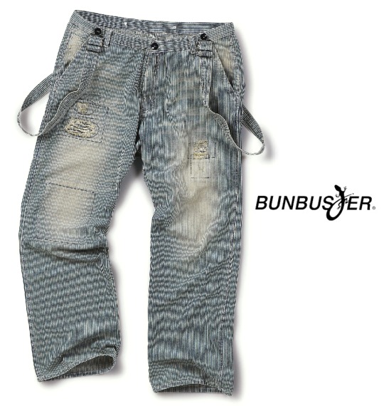 BUNBUSTER サスペンダー付ペインターパンツ ブルー