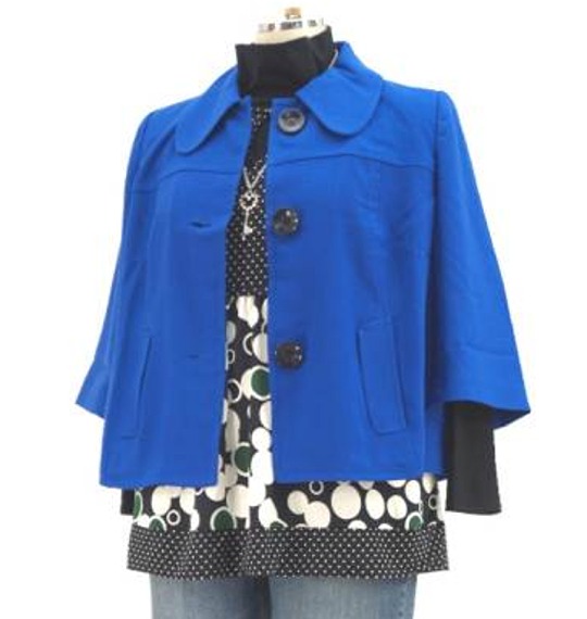 LANE BRYANT パルトージャケット ブルー