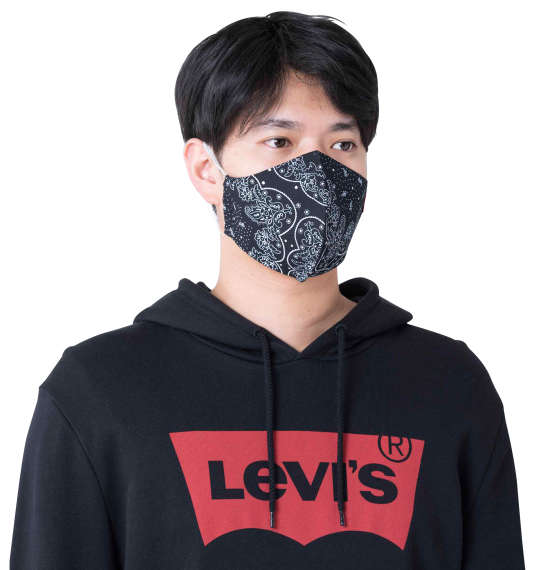 Levi's®黒パーカー × リーバイス黒マスク
