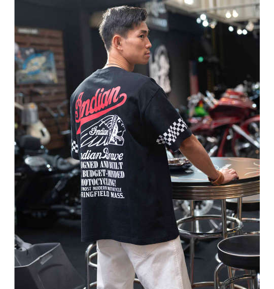 大きいサイズ 天竺プリント半袖Tシャツ | INDIAN MOTOCYCLE
