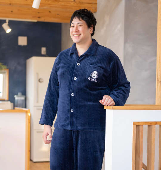 モデルちった　PEANUTS ふわもこシャツパジャマを使った3Lサイズのコーディネート