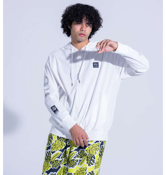 OCEAN PACIFIC 接触冷感ストレッチUV長袖フルジップパーカーを使った3Lサイズのコーディネート