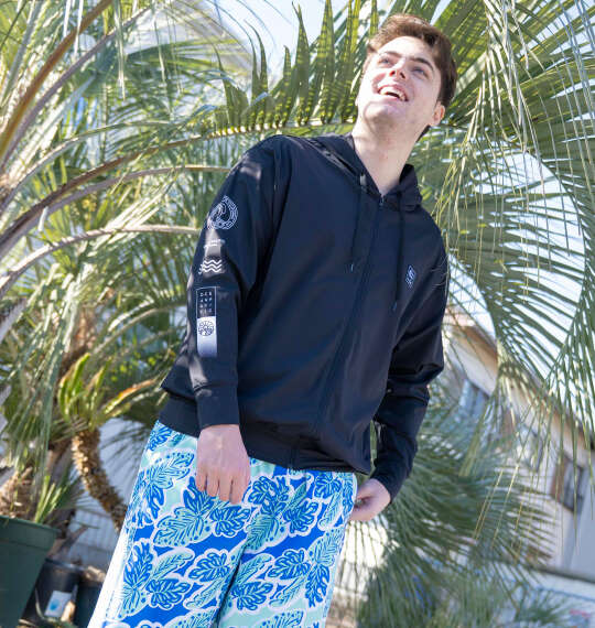 OCEAN PACIFIC 接触冷感ストレッチUV長袖フルジップパーカーを使った3Lサイズのコーディネート