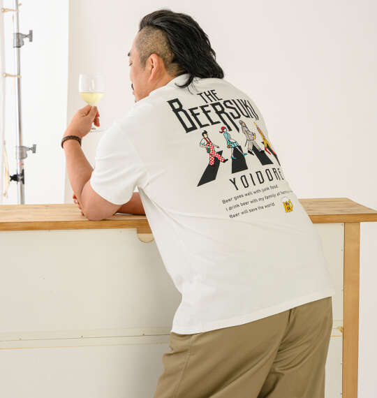 モデル後藤洋央紀　YOIDORE ビール好き半袖Tシャツを使った3Lサイズのコーディネート