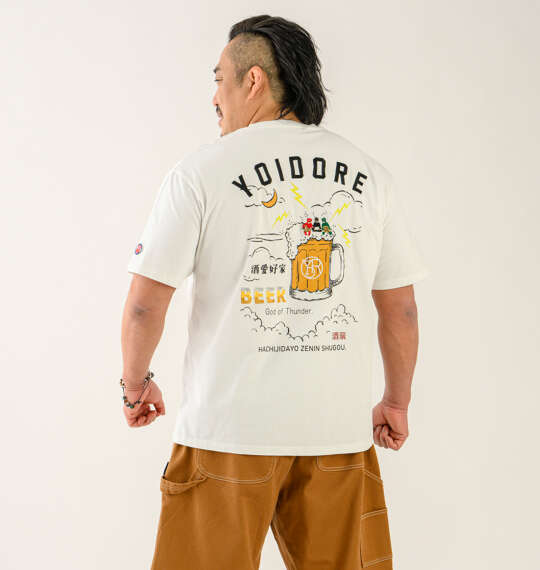 モデル後藤洋央紀　YOIDORE KAMINARISAMA半袖Tシャツを使った3Lサイズのコーディネート